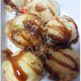 たこ焼き機で★まるいお好み焼きｗ